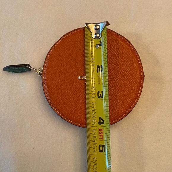 NWT Coach Orange Coin Case in Spice Orange crossgrain leather - Picture 5 of 5